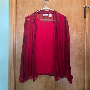 2 in 1 Tank and Striped Blouse